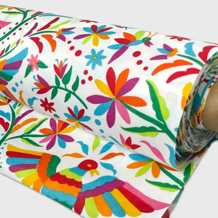 Tela Algodón Candy Patrio Cantos de la Tierra Otomí 120 cm ancho - Rollo 30 m modatelas