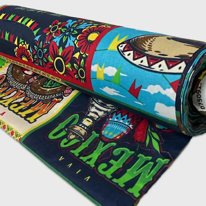 Tela Algodón Candy Patrio Lotería y Tradición 120 cm ancho - Rollo 30 m Modatelas