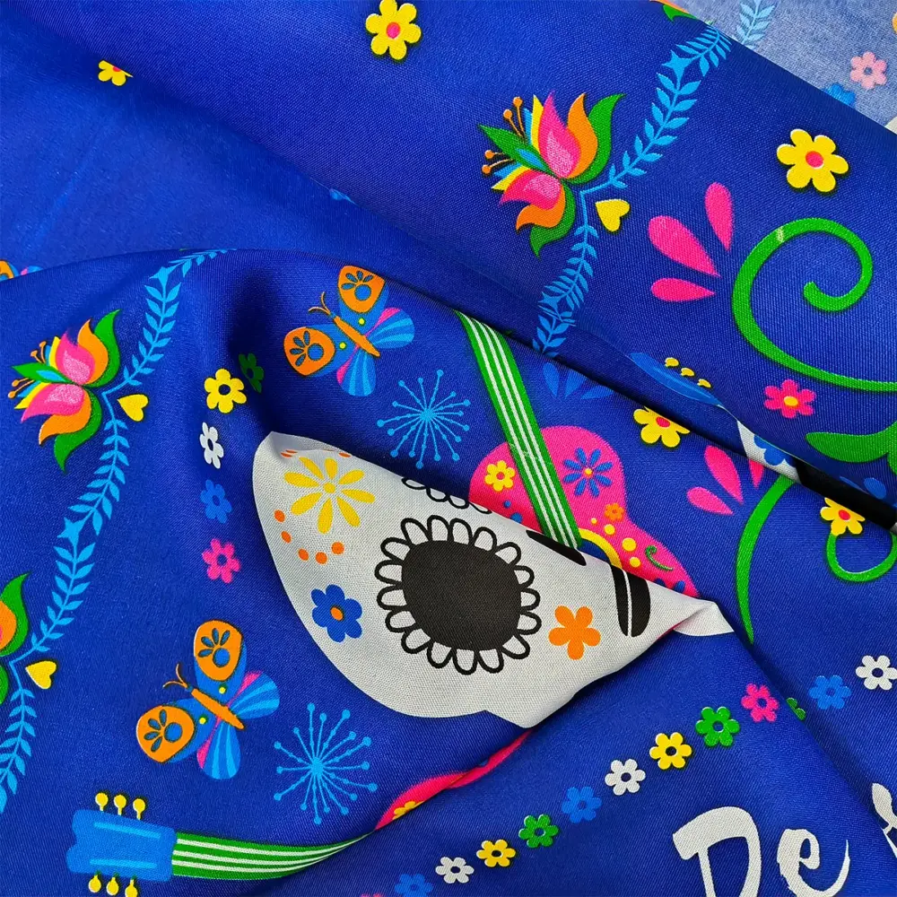 Tela Minimatt "El Cielo Está Más Cerca" 150 cm ancho - Perfecta para tus Altares y Ofrendas, Colección Día de Muertos - Rollo 30 m modatelas 2
