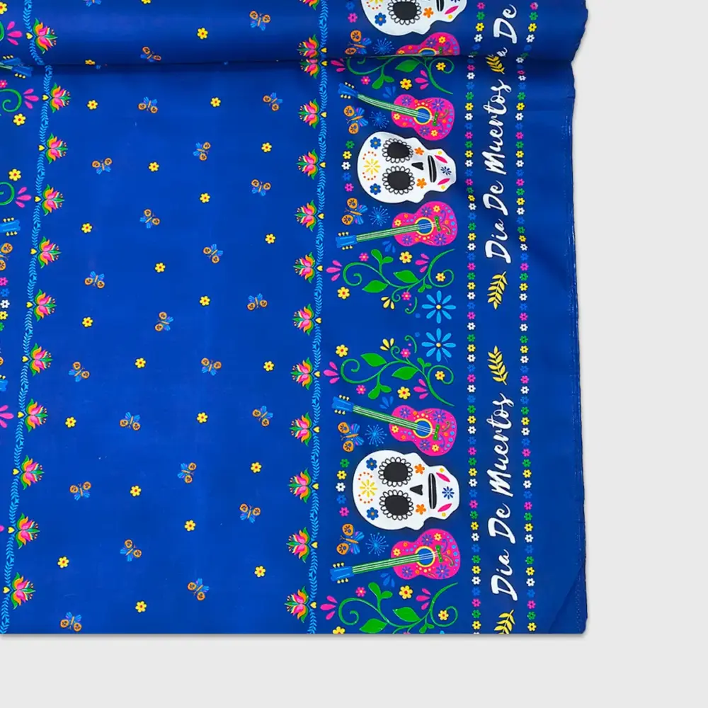 Tela Minimatt "El Cielo Está Más Cerca" 150 cm ancho - Perfecta para tus Altares y Ofrendas, Colección Día de Muertos - Rollo 30 m modatelas 3