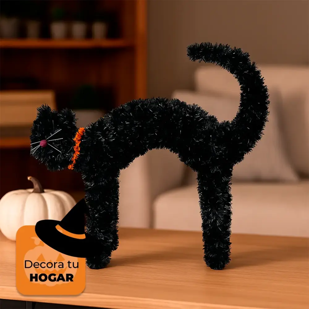 Adorno Gato Negro de Halloween para Decorar tu Hogar Modatelas 3