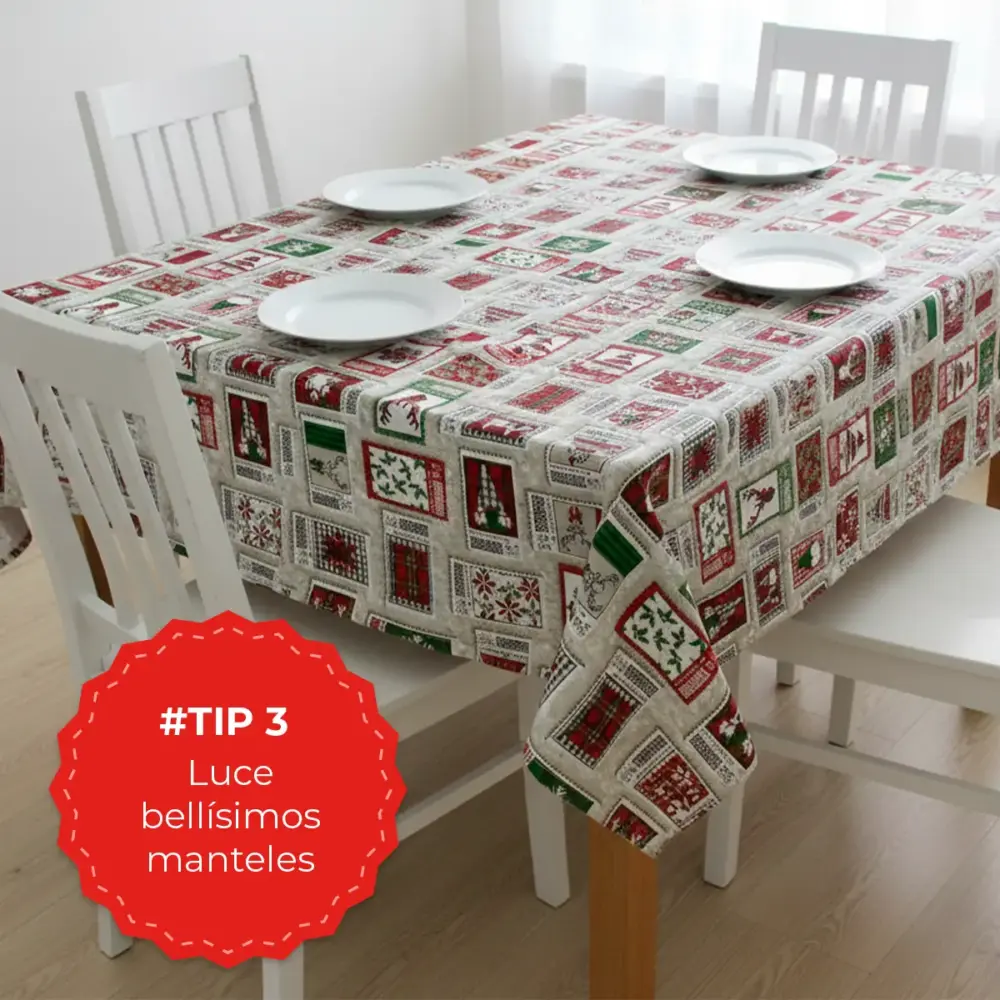 Tela Loneta Navideña "Estampillas de Nochebuena" 140 cm ancho – Ideal para Cortinas, Mantelería y Cojines - Rollo 30 m Modatelas 7