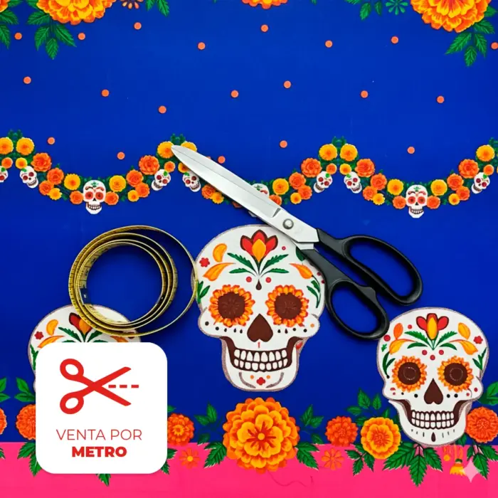 Tela Minimatt "La Muerte Vive en tu Espíritu" 150 cm ancho - Precio por Metro Modatelas