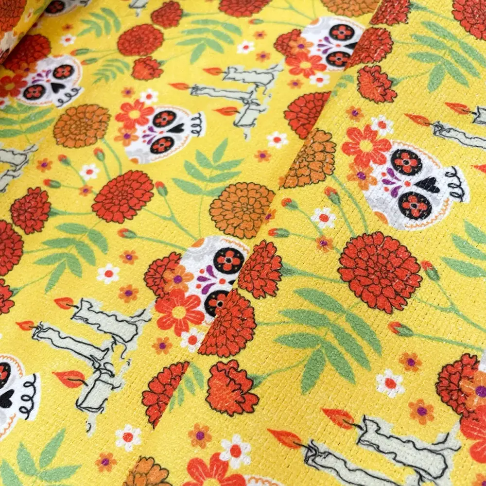Micro Trapo Halloween Calaveras Sonrientes modatelas