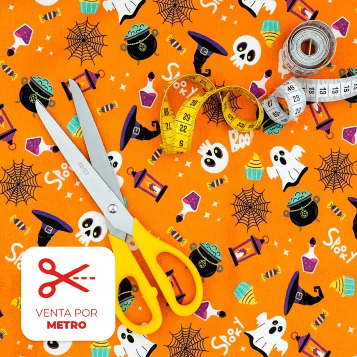 Microtrapo Halloween «Noche de Brujas» por metro Modatelas