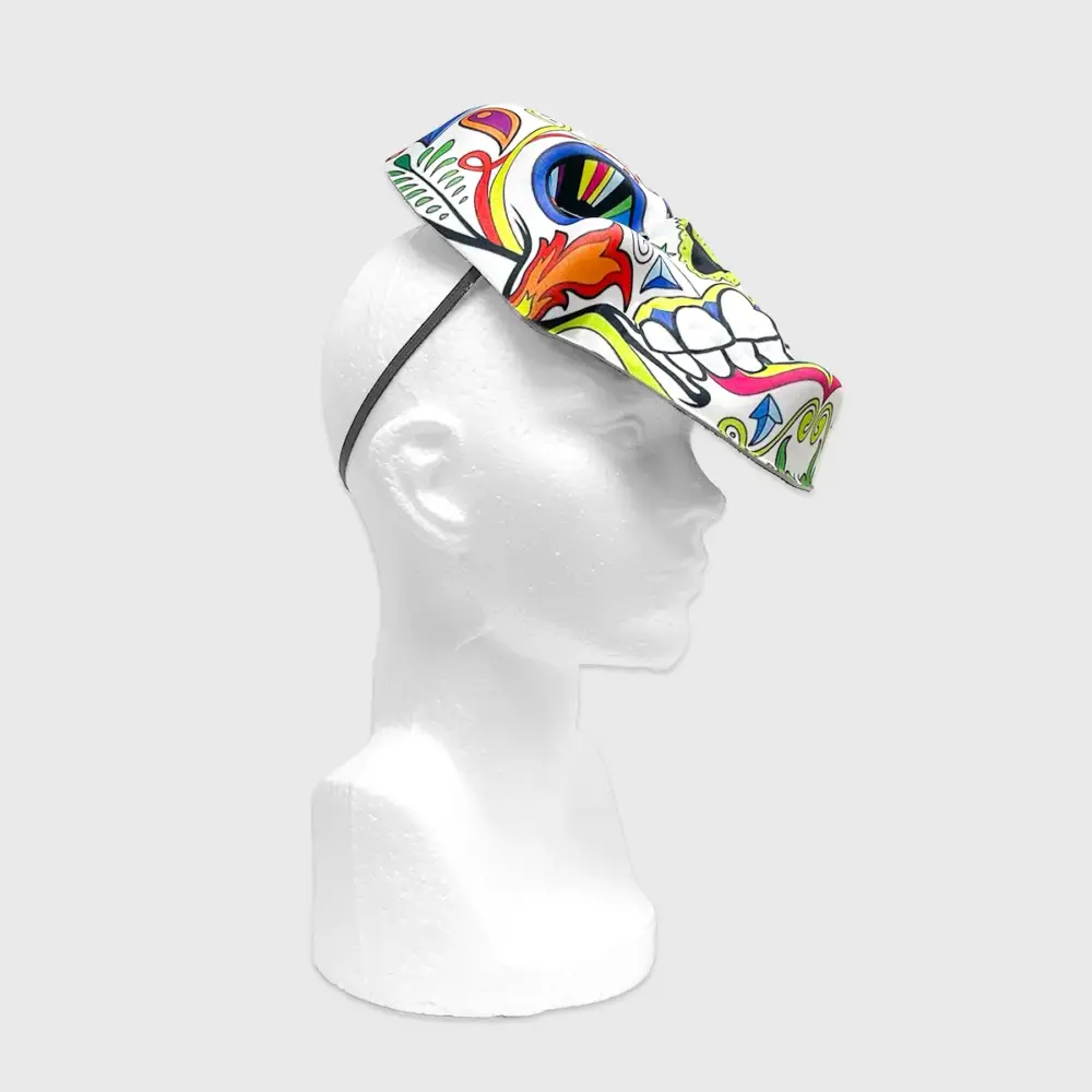 Máscara Calavera Multicolor Día de Muertos 25 x 16 cm – Perfecta para Halloween y Disfraces modatelas 3