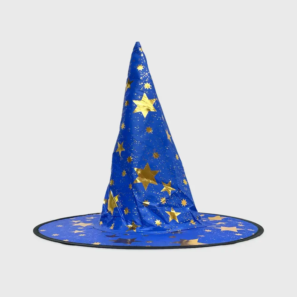 Sombrero de Mago o Bruja Infantil “Hechizo de Estrellas” - Ideal para Disfraces, Halloween y Fiestas Escolares - Azul modatelas 2
