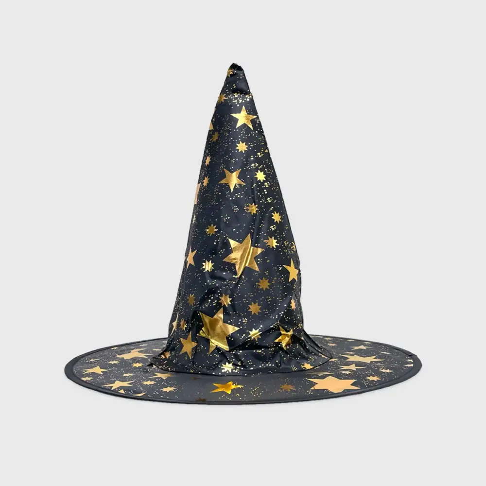 Sombrero de Mago o Bruja Infantil “Hechizo de Estrellas” - Ideal para Disfraces, Halloween y Fiestas Escolares - Negro modatelas 2