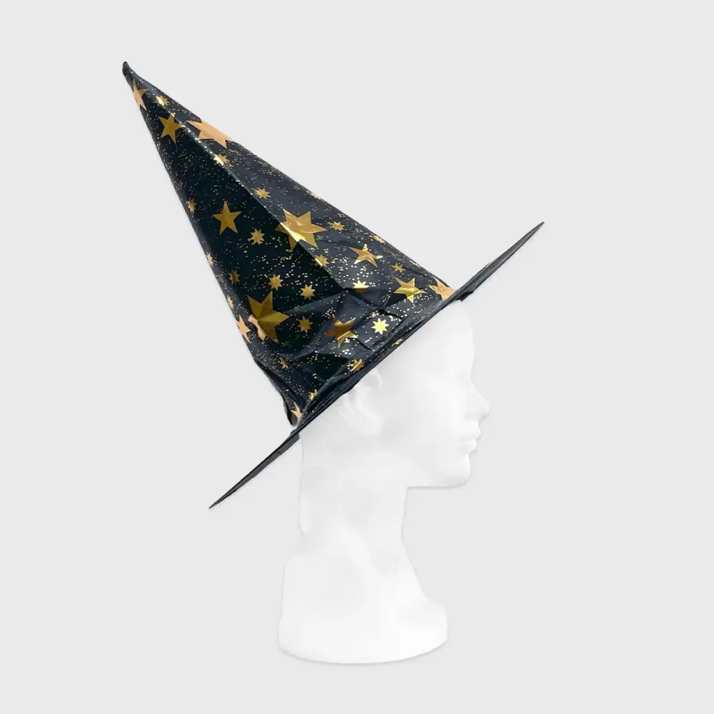 Sombrero de Mago o Bruja Infantil “Hechizo de Estrellas” - Ideal para Disfraces, Halloween y Fiestas Escolares - Negro modatelas 4