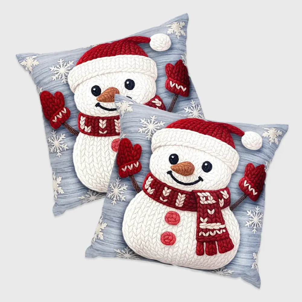 Paquete de 2 Cojines Navideños “Abrazo Invernal” 45x45 cm – Suavidad y Armonía Familiar para tu Navidad modatelas