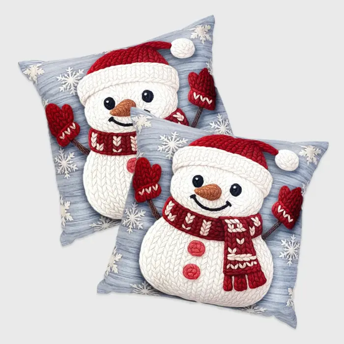 Paquete de 2 Cojines Navideños “Abrazo Invernal” 45x45 cm – Suavidad y Armonía Familiar para tu Navidad modatelas