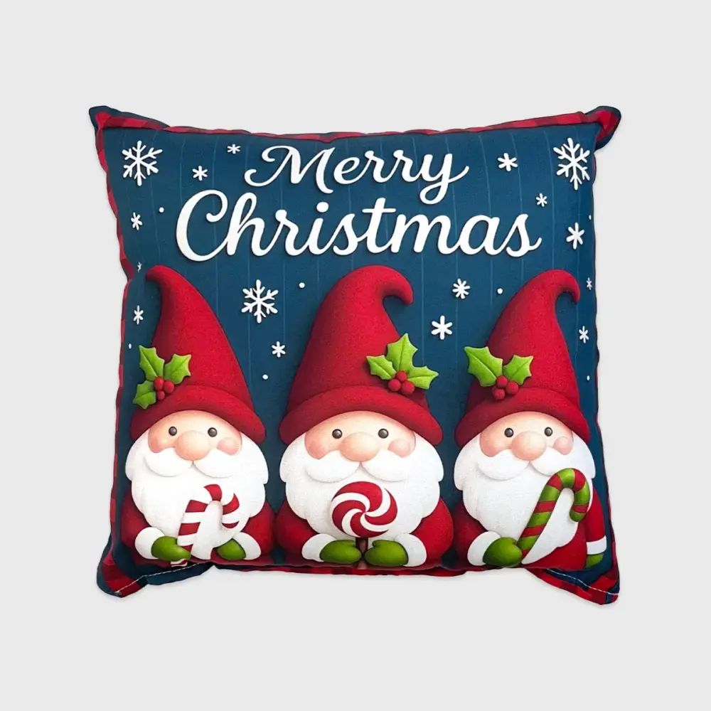 Paquete de 2 Cojines Navideños “Navidad de los Duendes” 45x45 cm – Alegra tu Hogar con Encanto Navideño modatelas 2