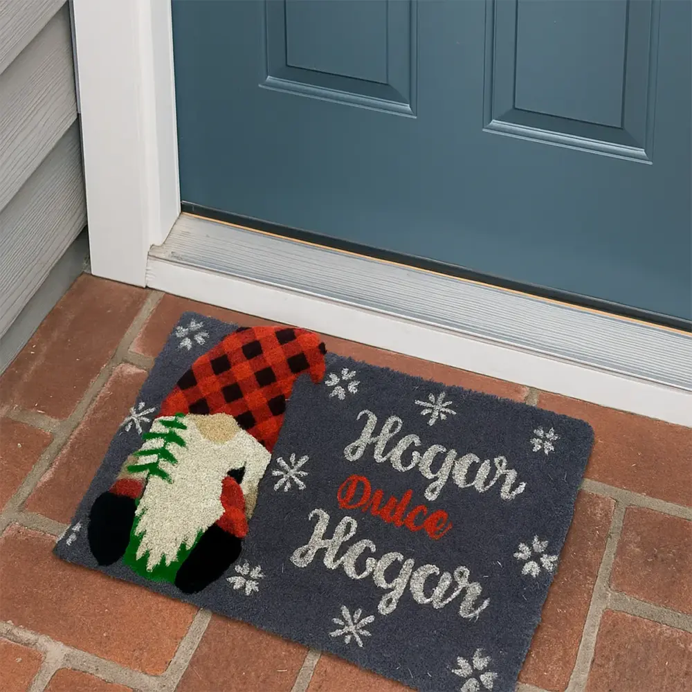 Tapete Navideño de Fibra de Coco “Hogar Dulce Hogar” 40x60 cm – Antideslizante y Decorativo en tu Patio modatelas 3