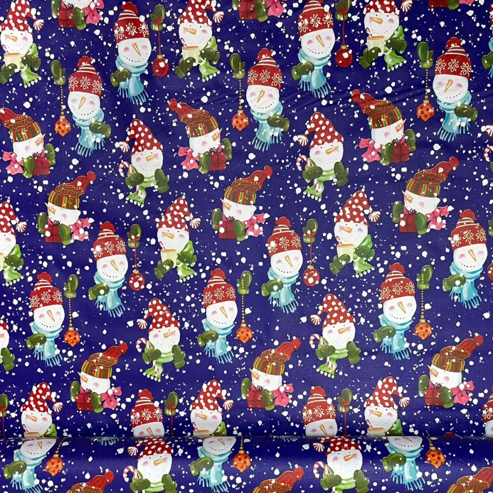 Mantel Hermoso Navideño "Muñecos de Nieve"