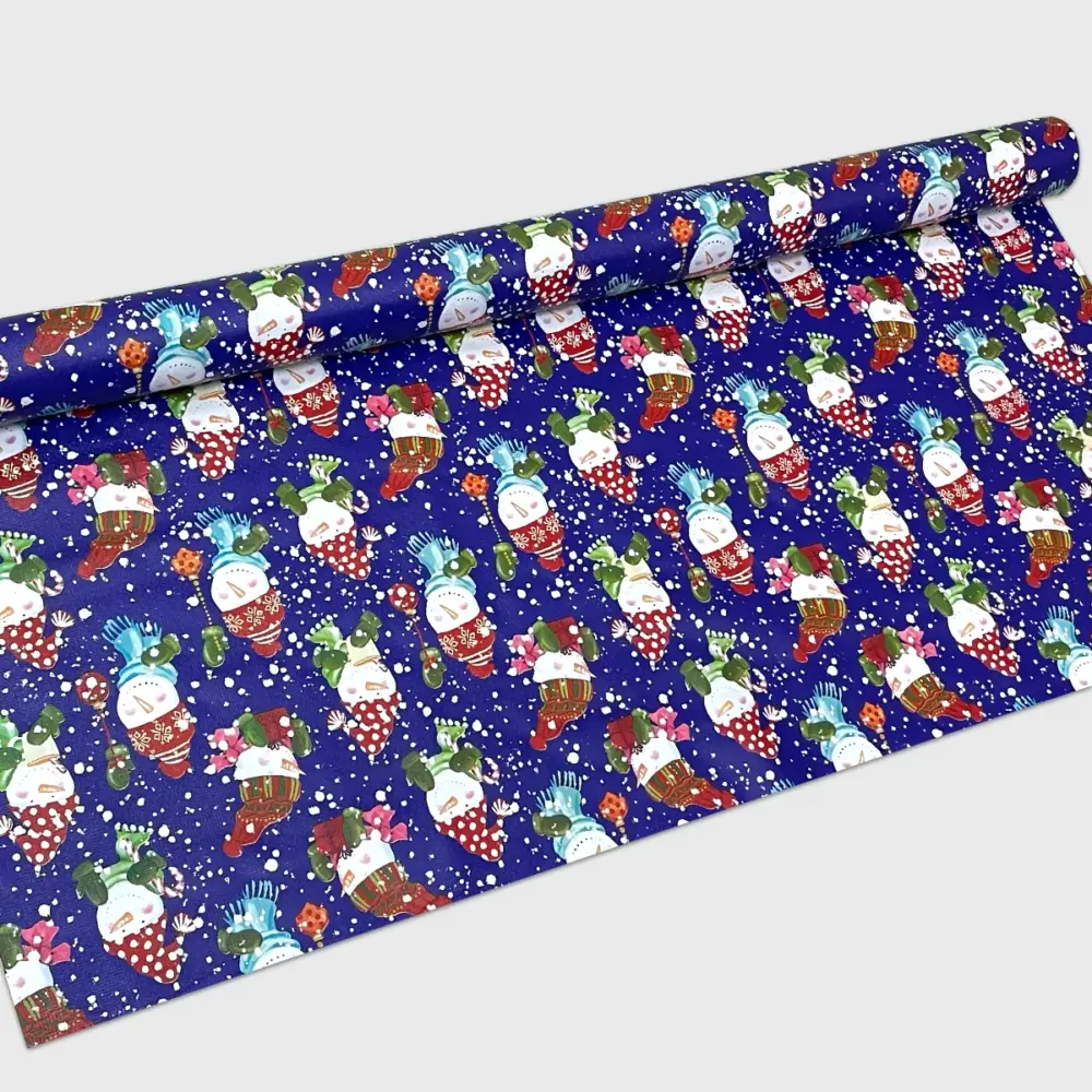 Mantel Hermoso Navideño "Muñecos de Nieve"