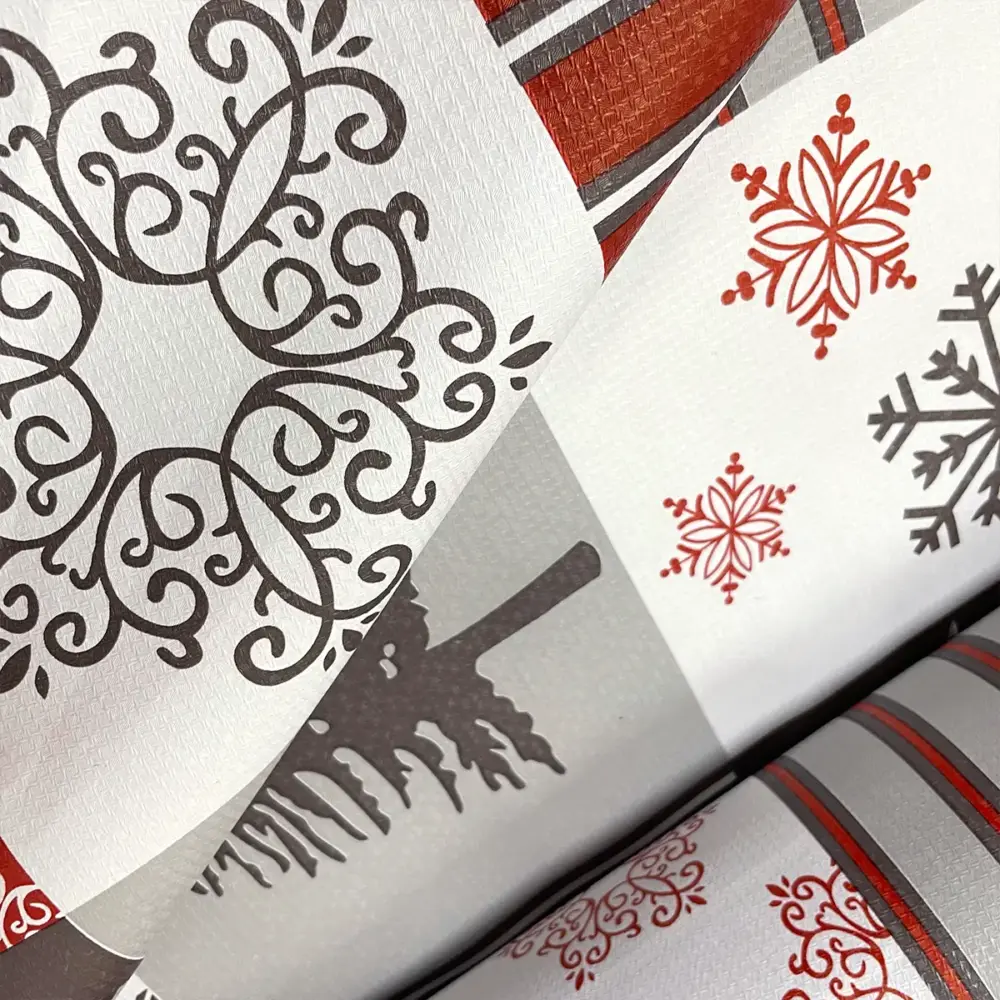 Mantel Hermoso Navideño "Renos de Tartán" Rollo- Modatelas