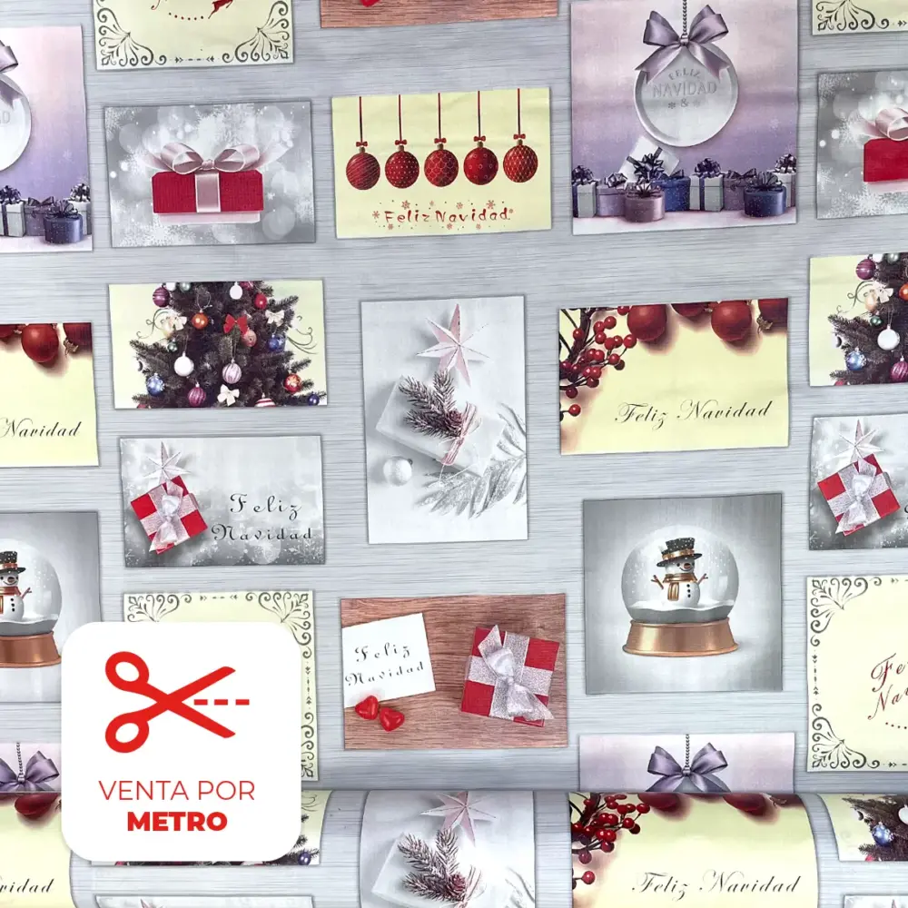 Mantel Hermoso Navideño "Collage de Postales" Metro