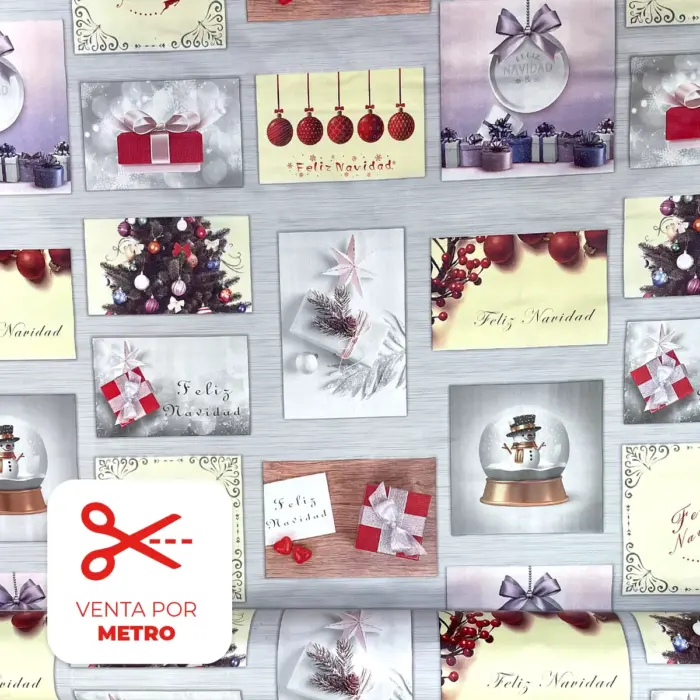 Mantel Hermoso Navideño "Collage de Postales" Metro