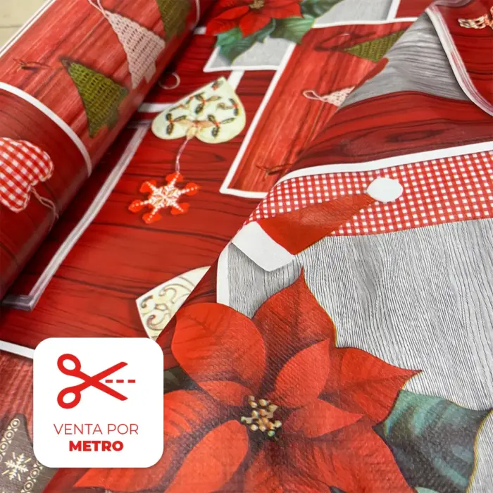 Mantel Navideño "Postales de Adornos" Metro