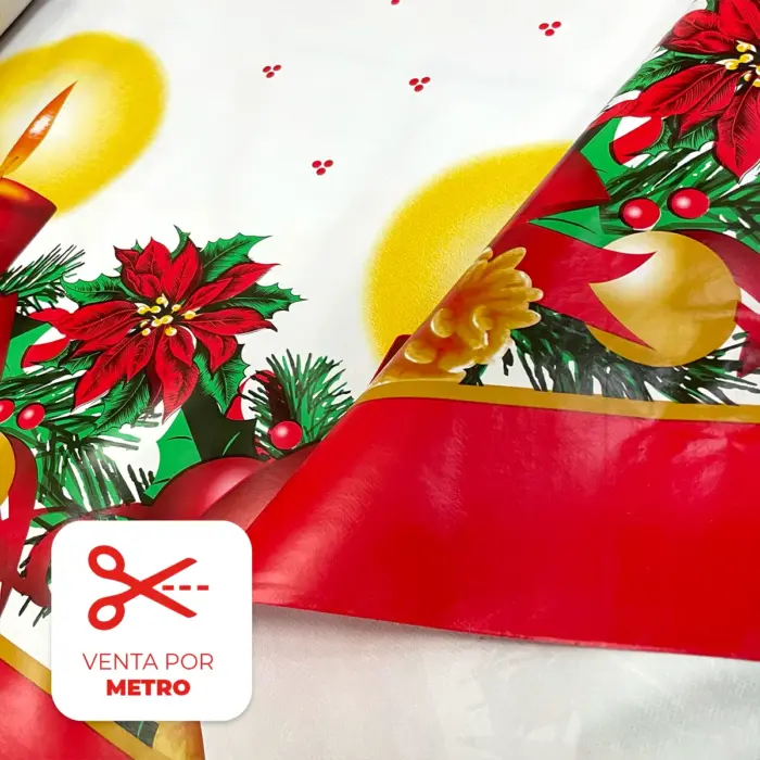 Mantel Hermoso Navideño "Luz de Nochebuena"- metro Modatelas