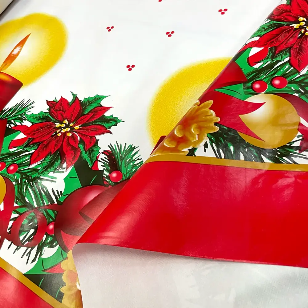 Mantel Hermoso Navideño "Luz de Nochebuena"- rollo Modatelas