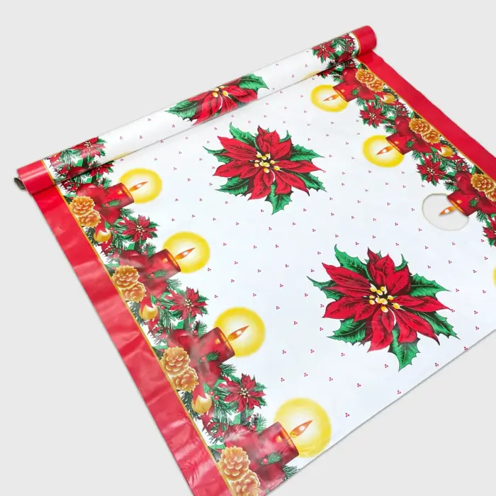 Mantel Hermoso Navideño "Luz de Nochebuena"- rollo Modatelas