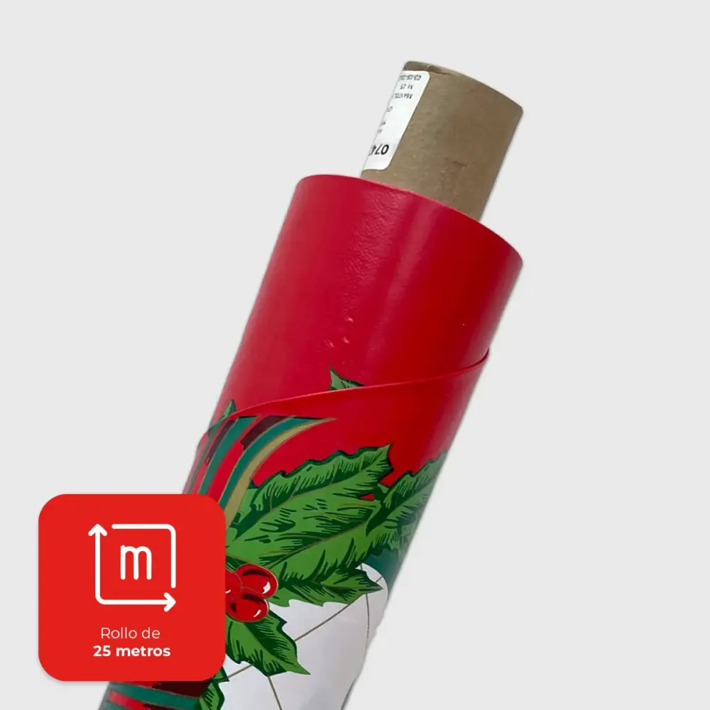 Mantel Hermoso Navideño "Flor de Pascua" Rollo Modatelas