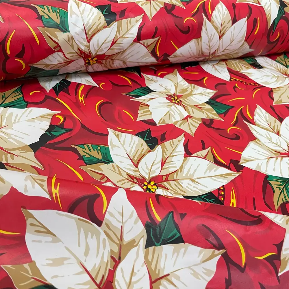 Mantel Navideño "Nochebuenas blancas"