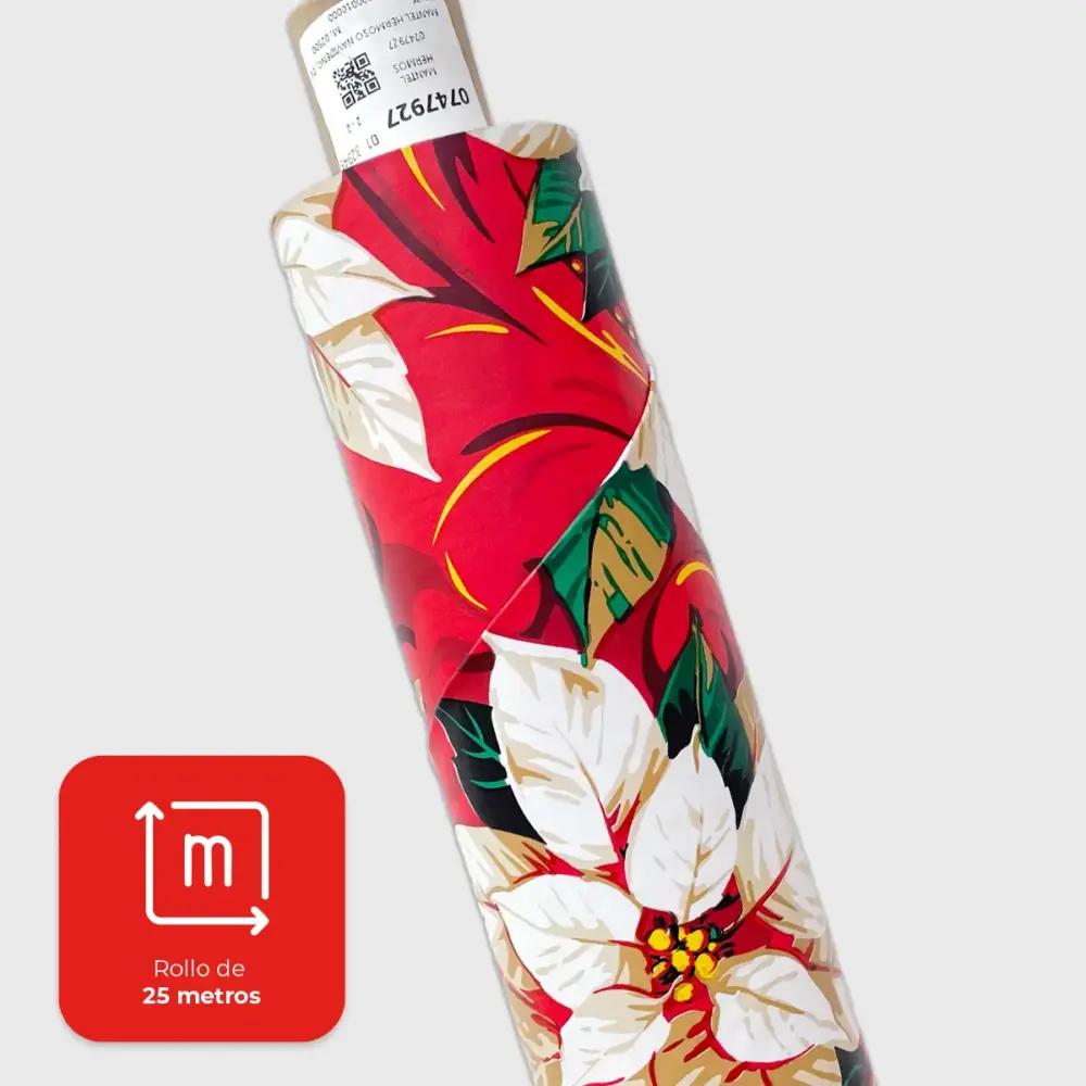 Mantel Navideño "Nochebuenas blancas"