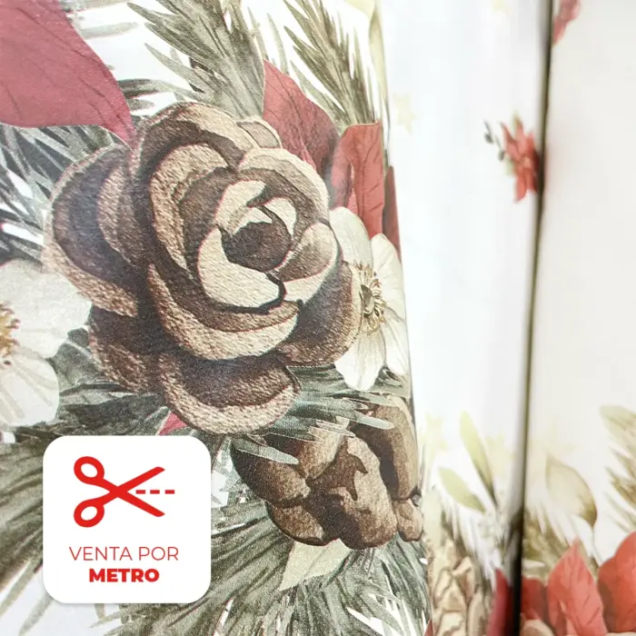 Mantel Hermoso Navideño "Camino de Nochebuena " Metro