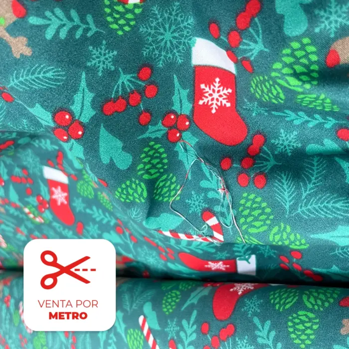 Algodón Candy Navideño "Bosque de Navidad" Metro