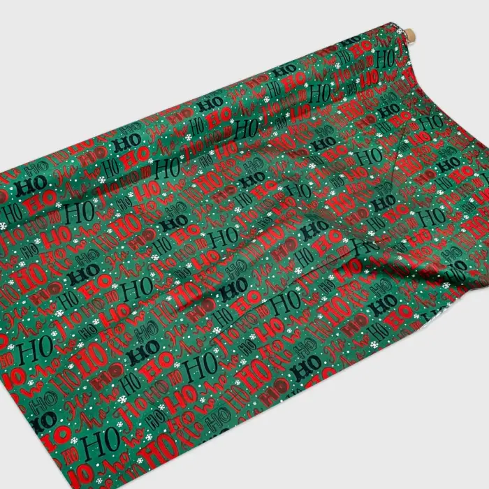 Algodón Candy Navideño Frase Ho Ho Ho Modatelas