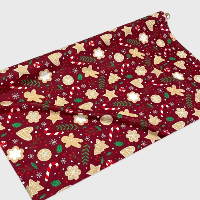 Algodón Candy Navideño Galletas de Jengibre Modatelas