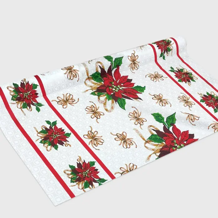 Tela Minimatt Navideño "Resplandor Dorado Nochebuena" Modatelas