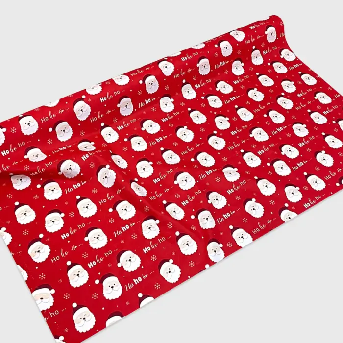 Tela Algodón Candy Navideño “Risas de Santa” 120 cm ancho – Ideal para Proyectos Personalizados - Rollo 30 m Modatelas