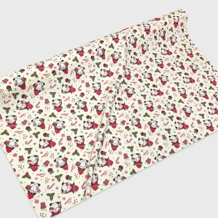 Tela Algodón Candy Navideño “Sueños de Gnomos de Invierno” 120 cm ancho – Ideal para Manualidades, y Decoraciones Navideñas - Rollo 30 m modatelas