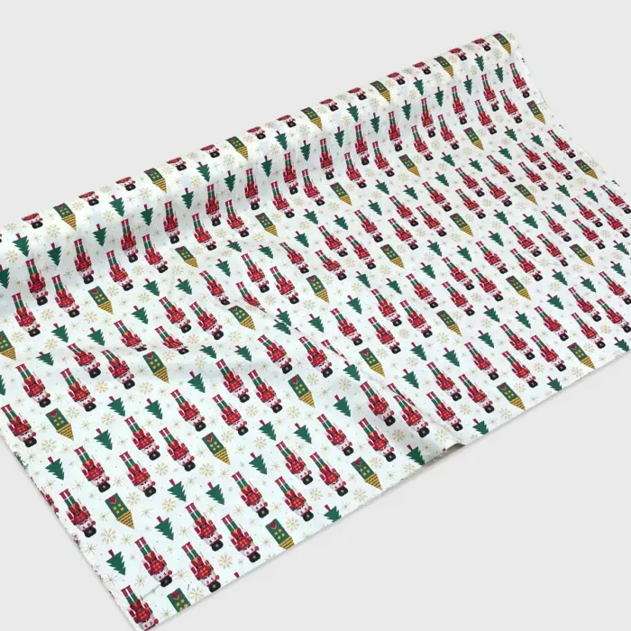 Tela Algodón Candy Navideño “Marcha del Cascanueces” 120 cm ancho para Decoración Artesanal del Hogar - Rollo 30 m Modatelas